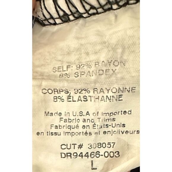 Lush women’s blue & black short sleeve v-neck dress size medium. #32-0818 - Picture 4 of 5